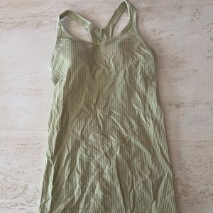 Green lululemon ebb to street tank top